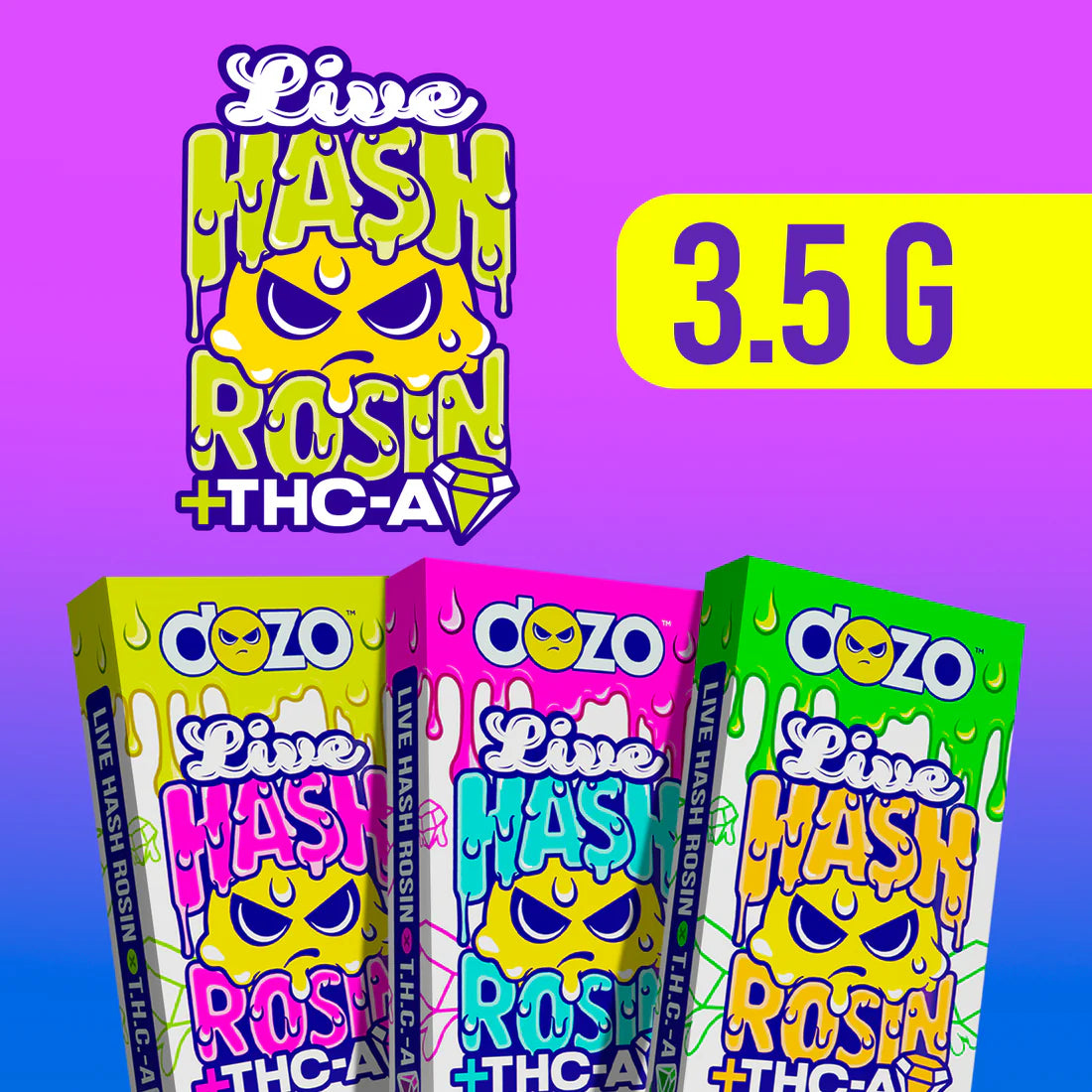 Dozo Live Hash Rosin + THC-A | 3.5g